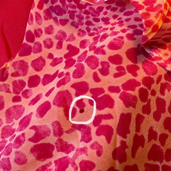 Ann Taylor Pink Silk Animal Print Shift Dress Size 8 - Picture 11 of 13